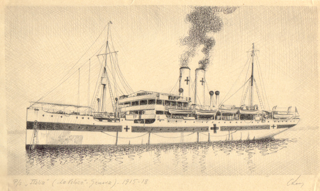 1915-18 - Piroscafo 'Italia' - 'La Veloce'-Genova